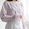 Japanese Texture Cotton Button-up Blouse - Image 3