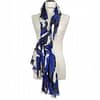 'camoflage' print+emb scarf