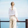 Japanese Texture Cotton Button-up Blouse - Image 6