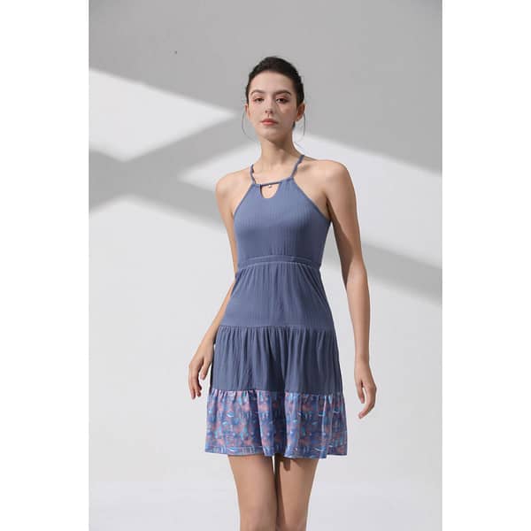 Halter Neck Cake Dress (with Bra Pads)