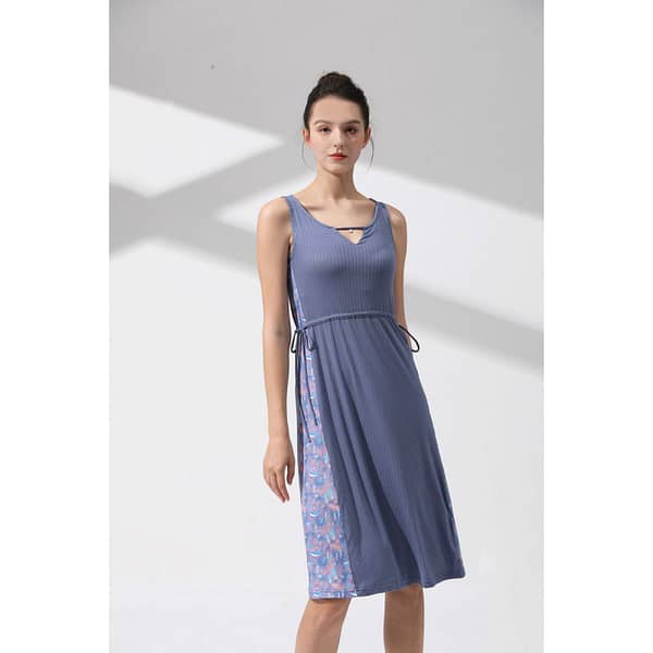 Ocean Print Loose Maxi Skirt (with Bra Pads)