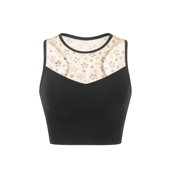 Pencil Sketch Mesh Bra Top