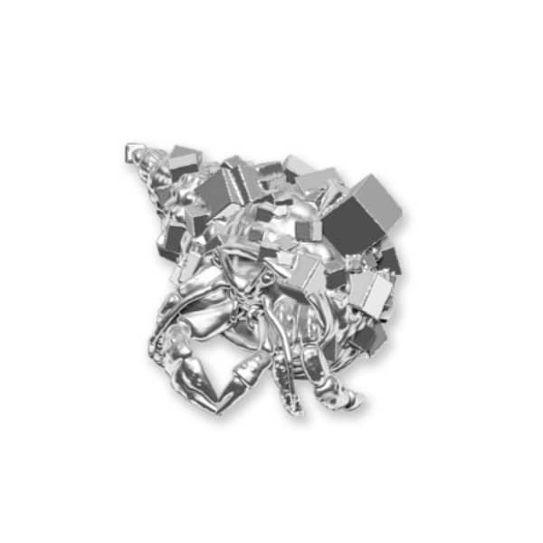 Cubic Hermit Crab Brooch Pin