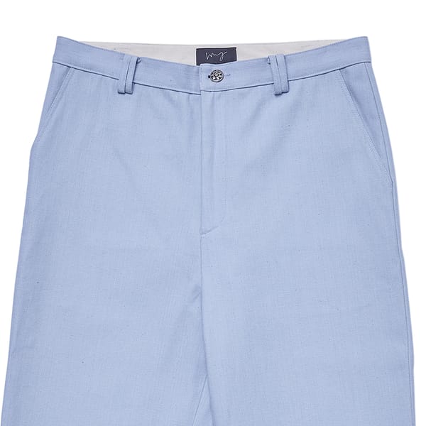 Cotton Herringbone Trousers