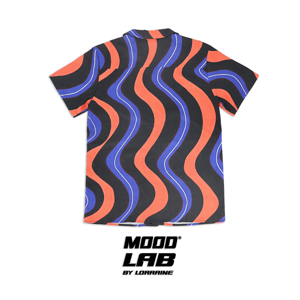 Orange Illusion Cuban Shirt