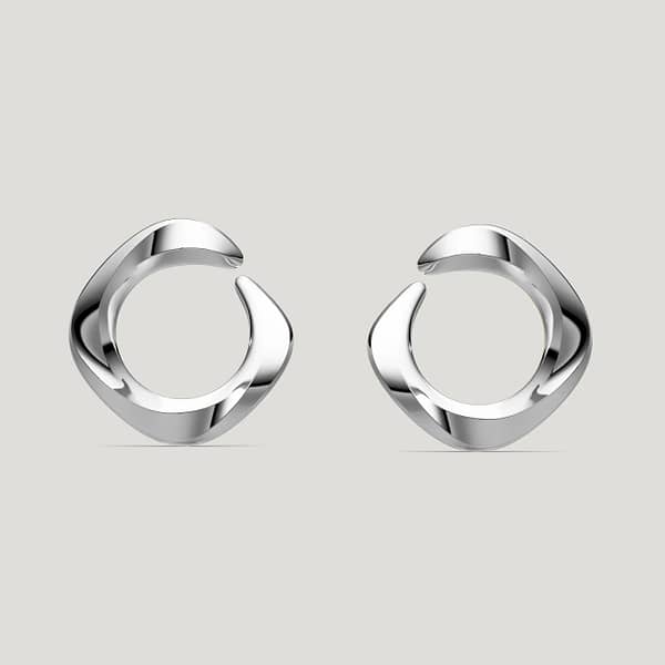 Squircle Orange Peel Stud